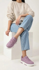 Lilac Casual Sneaker For Women AT7564 - View 3