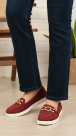 Maroon Casual Sneaker For Ladies AT9107 - View 1