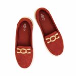 Maroon Casual Sneaker For Ladies AT9107 - View 5