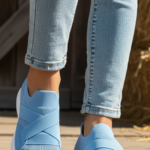Sky Blue Casual Sneaker For Ladies AT9117 - View 1