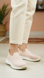 Beige Casual Women Sneaker AT9118 - View 1