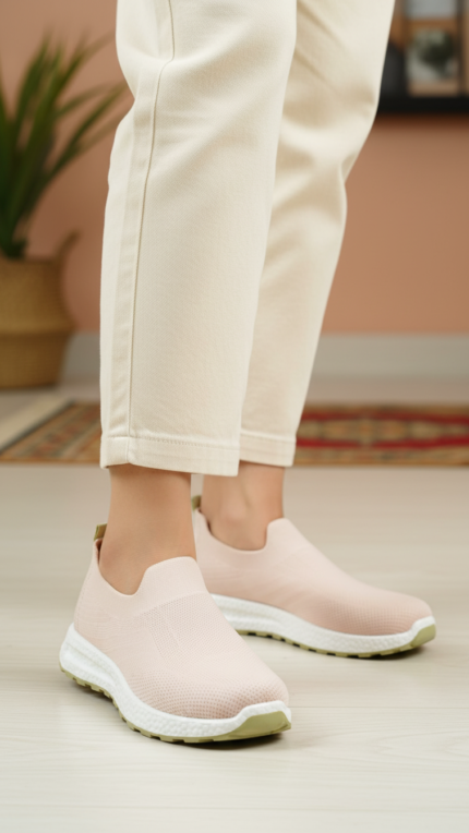 Beige Casual Women Sneaker AT9118 - View 1