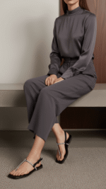 Black Casual Chappal CL2084 - View 1
