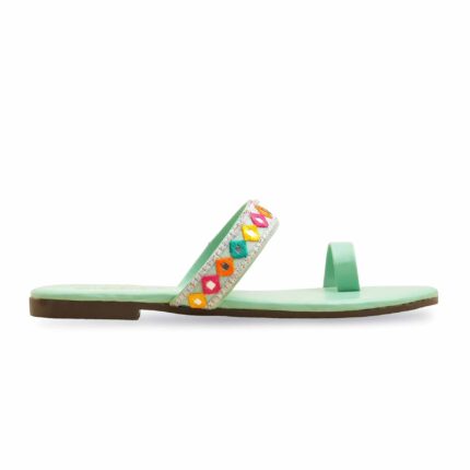 Aqua Green Casual Chappal CL2110 - View 2