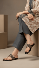 Black Casual Chappal CL2135 - View 1