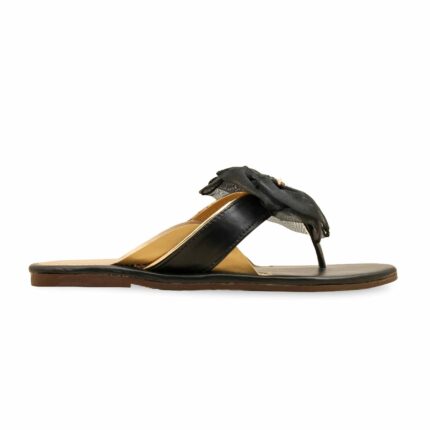 Black Casual Chappal For Ladies CL2141 - View 2