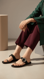 Black Casual Chappal For Women CL2143 - View 1