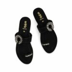 Black Casual Chappal For Women CL2143 - View 5