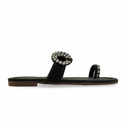 Black Casual Chappal For Women CL2143 - View 2