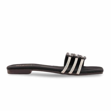 Black Casual Slipper For Ladies CL2149 - View 2