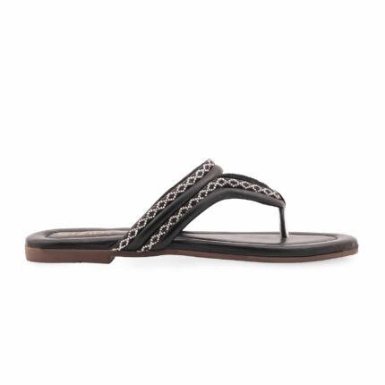 Black Casual Chappal For Ladies CL2152 - View 2