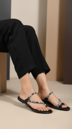 Black Casual Women Chappal CL2154 - View 1