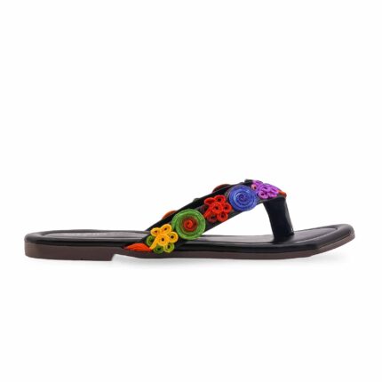 Black Casual Chappal For Women CL2175 - View 2