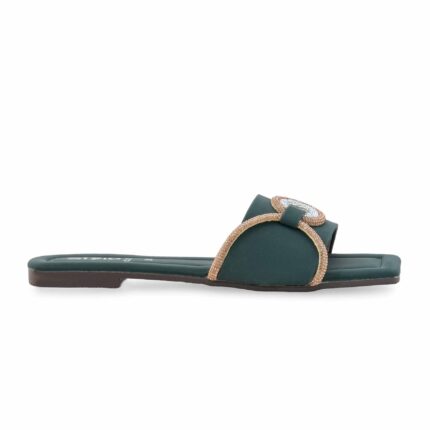 Green Casual Slipper For Women CL2182 - View 2