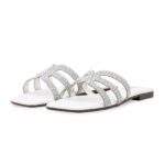 White Casual Chappal For Ladies CL2194 - View 3