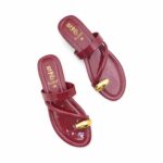 Maroon Casual Women Chappal CL2237 - View 5