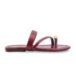 Maroon Casual Women Chappal CL2237 - View 2