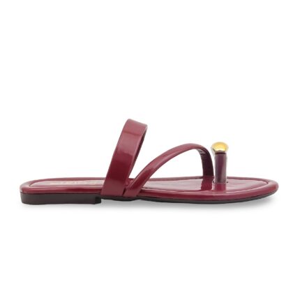Maroon Casual Women Chappal CL2237 - View 2
