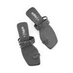Black Casual Chappal For Women CL2243 - View 5