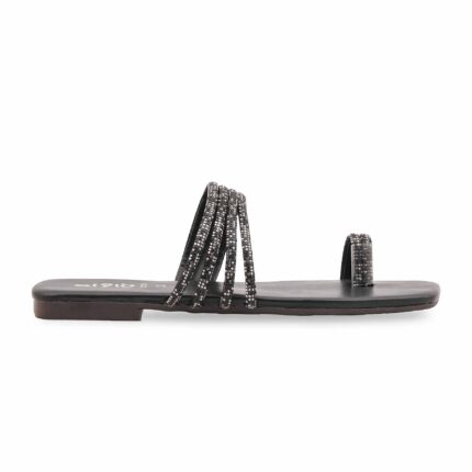 Black Casual Chappal For Women CL2243 - View 2