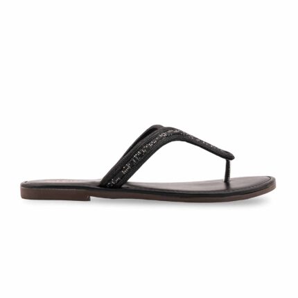 Black Casual Chappal For Ladies CL2245 - View 2