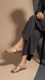 Golden Casual Chappal For Ladies CL2269 - View 1