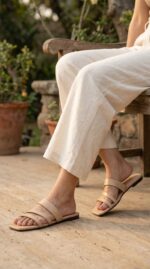Beige Casual Chappal For Ladies CL2276 - View 1
