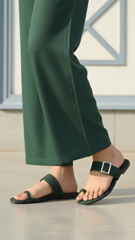 Aqua Green Casual Chappal For Ladies CL2278 - View 1