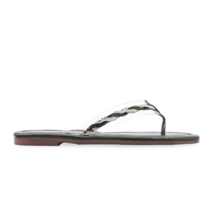 Black Casual Chappal For Women CL2280 - View 2