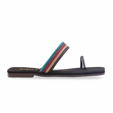 Black Casual Chappal For Women CL2303 - View 2