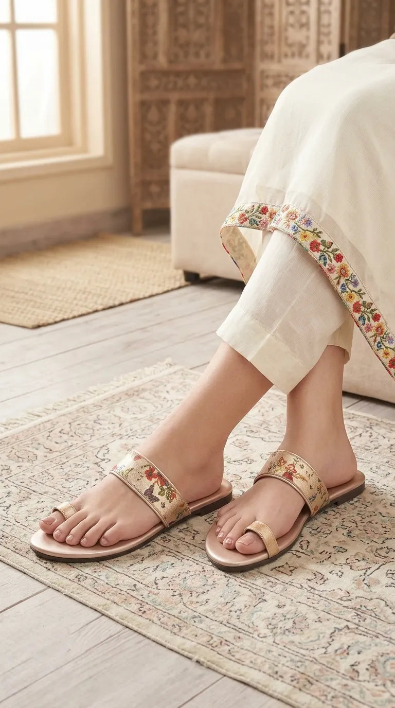 CL233715_2.jpg Golden Casual Chappal for Women CL2337 - View 1