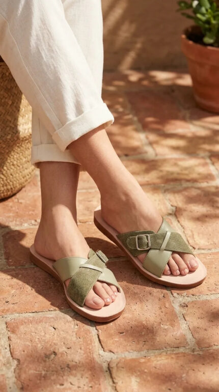 Green Casual Softy For Women CL5553 - View 1