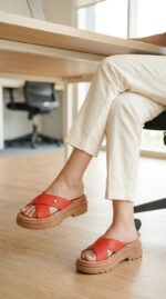 Red Casual Softy For Ladies CL5566 - View 3