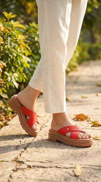 Red Casual Softy For Ladies CL5566 - View 1