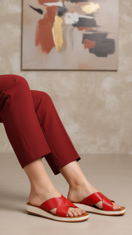Red Casual Softy For Women CL5626 - View 1