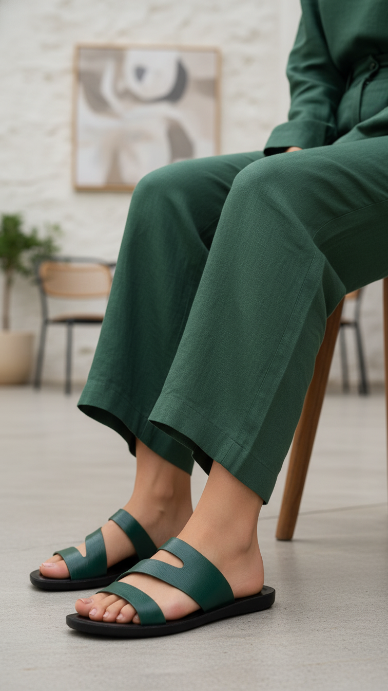 CL562811_2_bb69a0d9-a984-4872-a6eb-c75f545692cb.png Green Casual Softy For Women CL5628 - View 1
