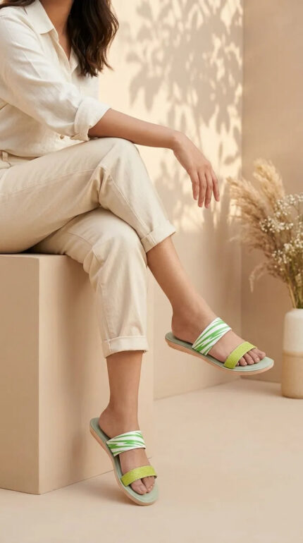 Green Casual Softy For Women CL5646 - View 2