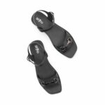Black Casual Sandal For Women CLS033 - View 5