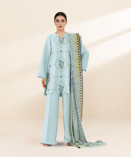 Unstitched 3-Piece Ensemble - View 2