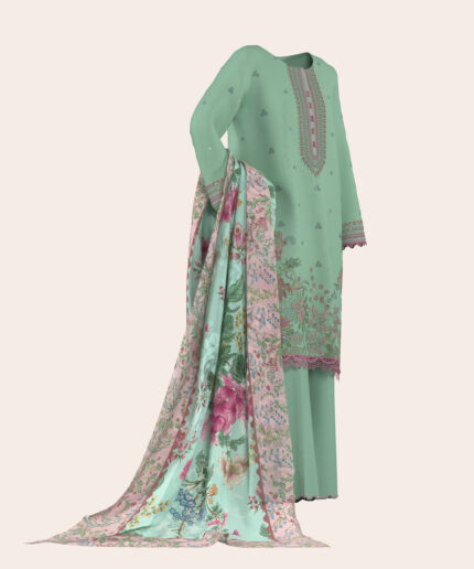 Unstitched 3-Piece Ensemble - View 2