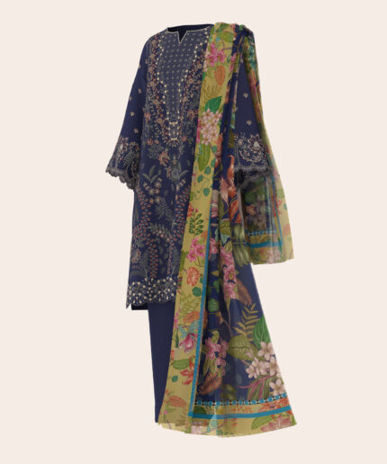 Unstitched 3-Piece Ensemble - View 1