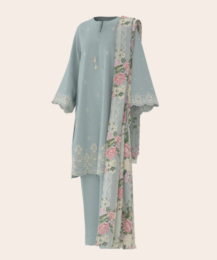 Unstitched 3-Piece Ensemble - View 1