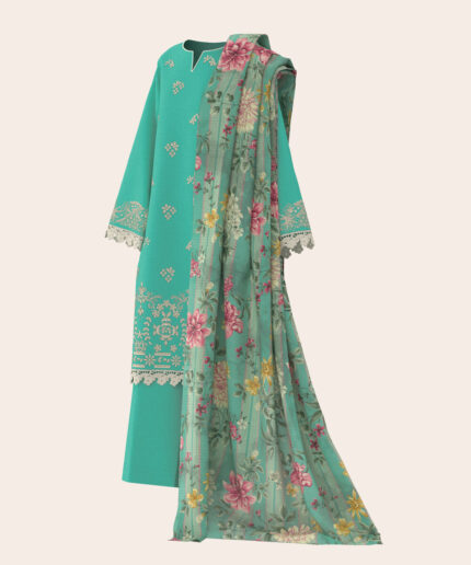 Unstitched 3-Piece Ensemble - View 1