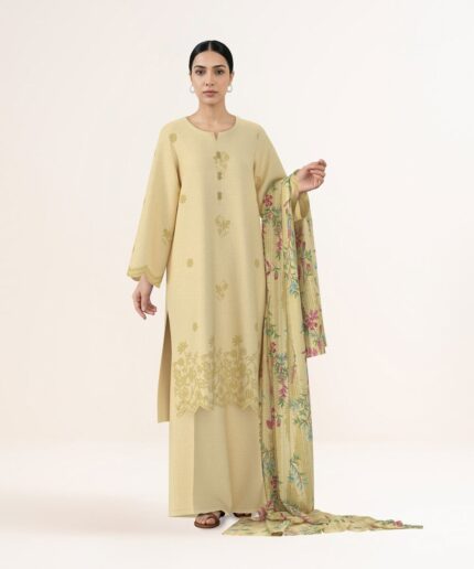 Unstitched 3-Piece Ensemble - View 2