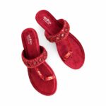 Maroon Ethnic Chappal EC0236 - View 4