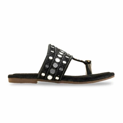 Black Ethnic Chappal EC0237 - View 2