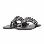 Black Ethnic Chappal For Ladies EC0238 - View 3