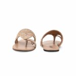 Beige Ethnic Chappal For Women EC0238 - View 4