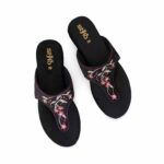 Black Ethnic Chappal For Ladies EC0239 - View 5