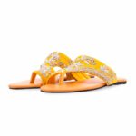 Yellow Fancy Chappal For Ladies EC0242 - View 3